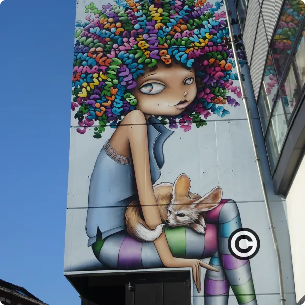 Graffiti Fille de Lille