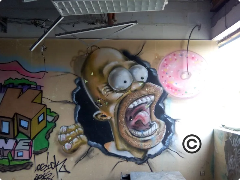 Graffiti Homer Simpson