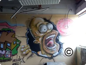 Graffiti Homer Simpson